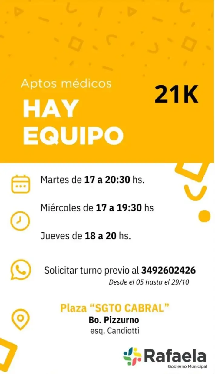 21K Rafaela: durante todo octubre podrán realizarse los aptos médicos para participar de la carrera