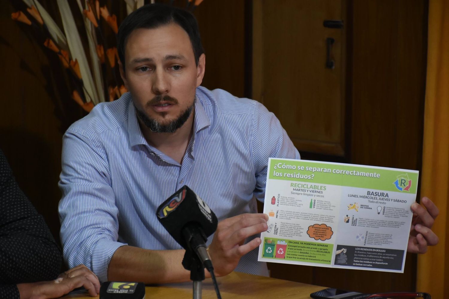 Ramírez volvió a separar la basura en origen
