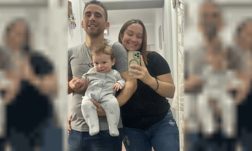 Nahuel Gallo y su familia.