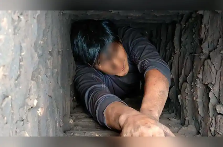 Insólito asalto en Berazategui: entró a robar una casa, quiso escapar por la chimenea y quedó atrapado