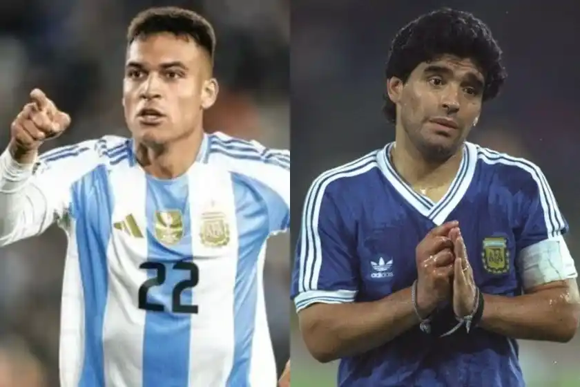 Lautaro Martínez superó a Diego Maradona en la tabla de goleadores de la Selección Argentina