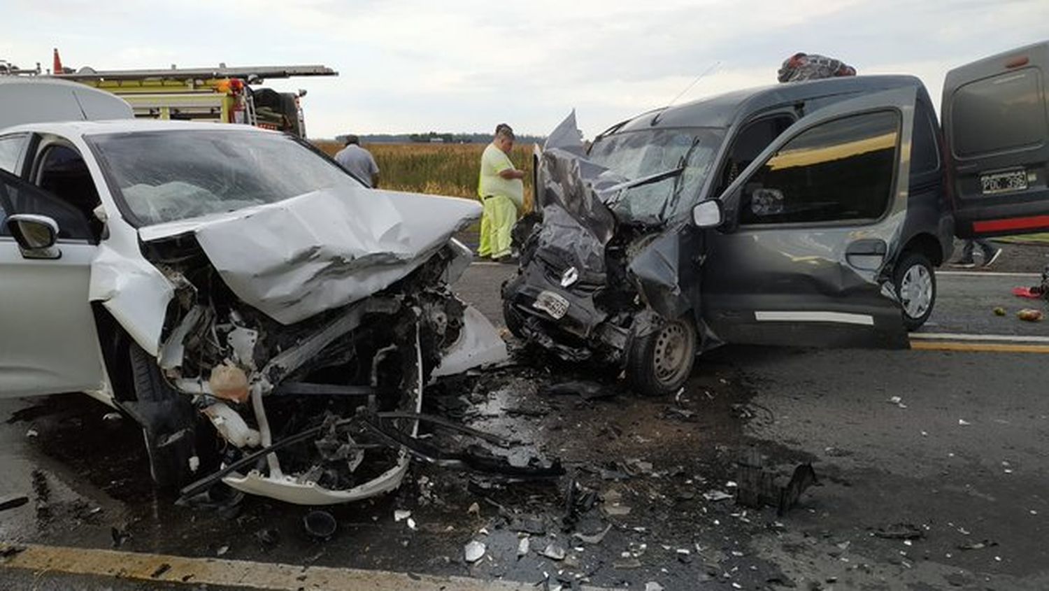 Tres muertos en un choque frontal en la ruta 18, cerca de Pergamino