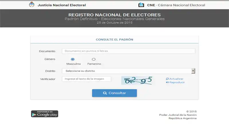 ¿Dónde voto?: Consultá el padrón online 