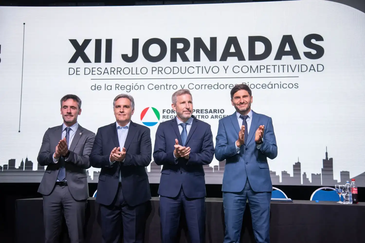 gobernadores de Entre Ríos, Rogelio Frigerio; Santa Fe, Maximiliano Pullaro; y Córdoba, Martín Llaryora