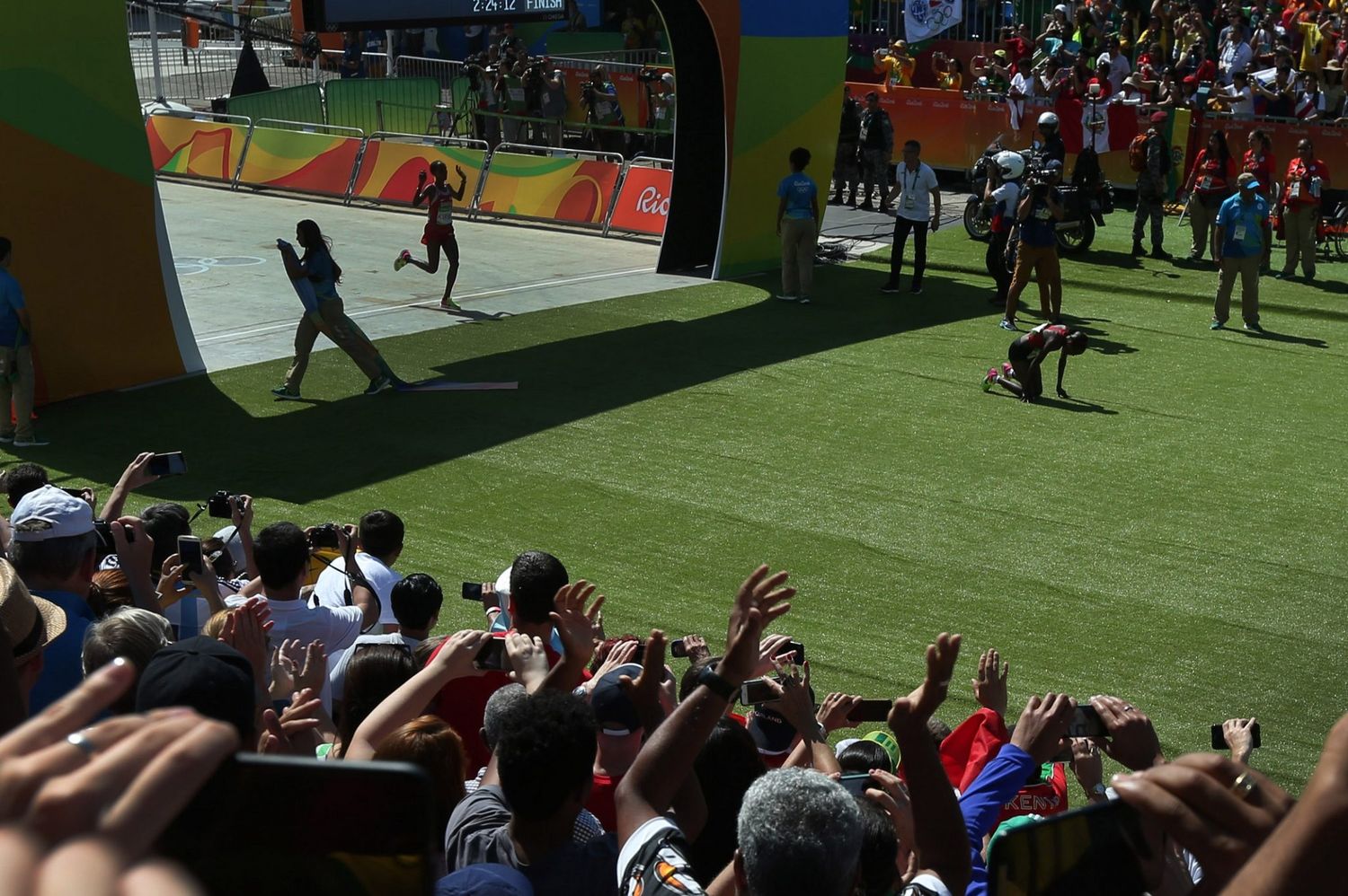 “Marita” Peralta no pudo completar el maratón