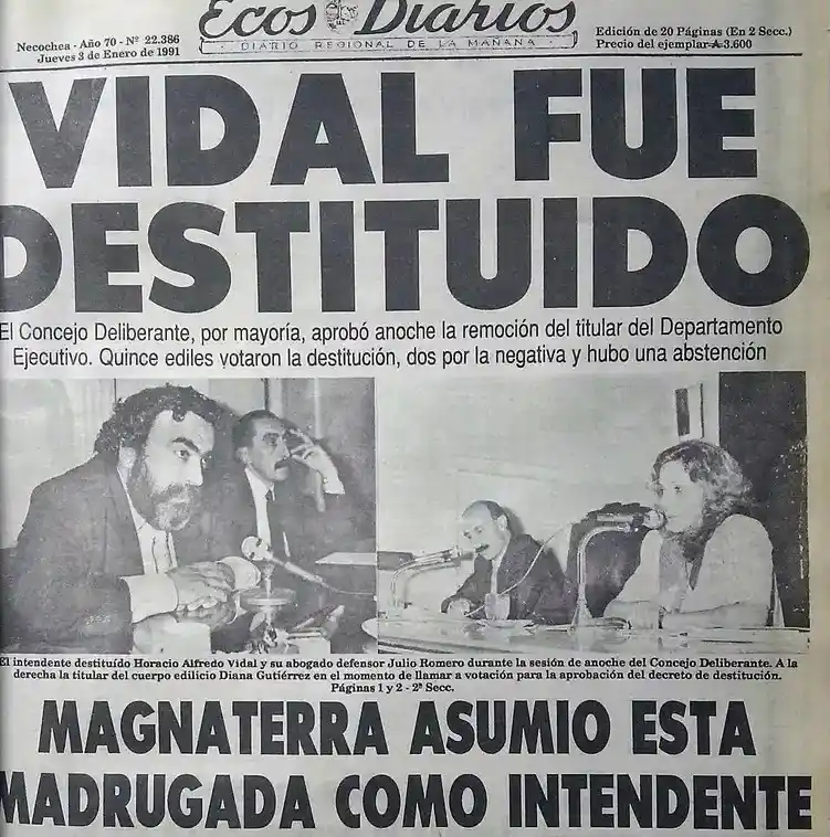 Vidal destituido