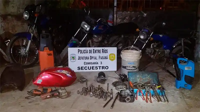 Hallaron un invernadero de marihuana y secuestraron motos y herramientas robadas
