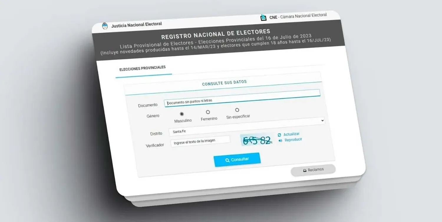 La Cámara Electoral Nacional habilitó el formulario de consulta.