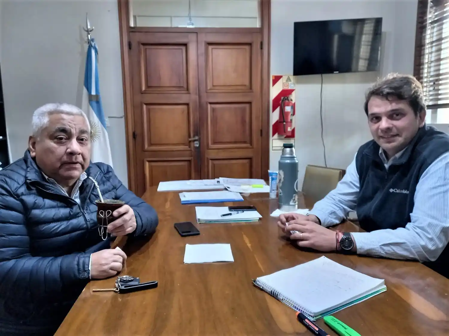 Aunque todavía no juró, Alfredo Carrasco ya es secretario de Gobierno y recibió la visita de Cecilio