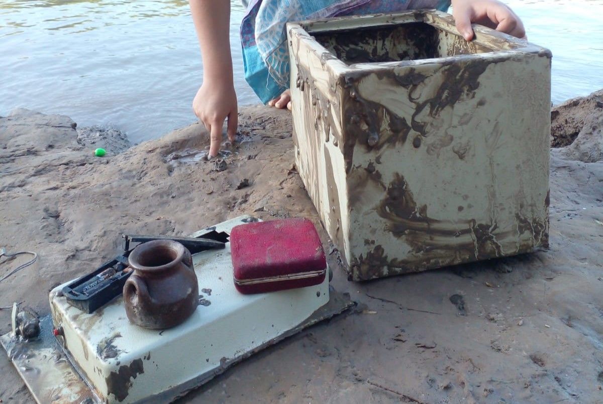 La caja fuerte que encontró Naiara.