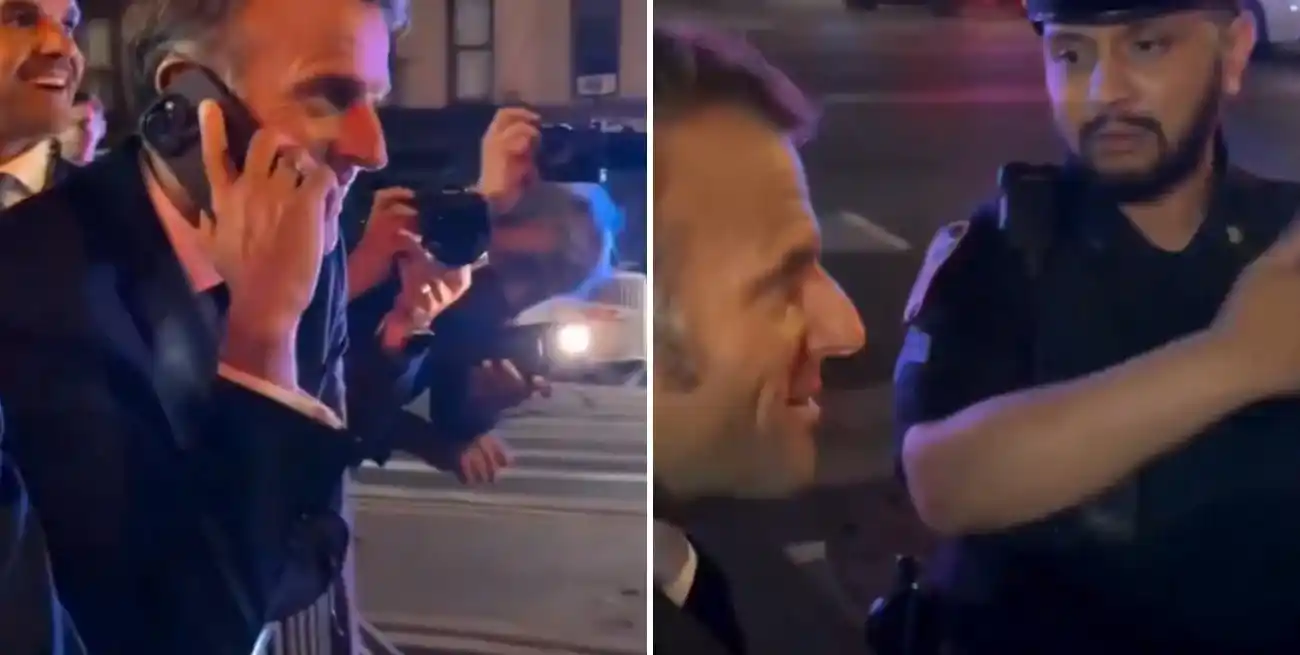 Macron este lunes por la noche en Nueva York.