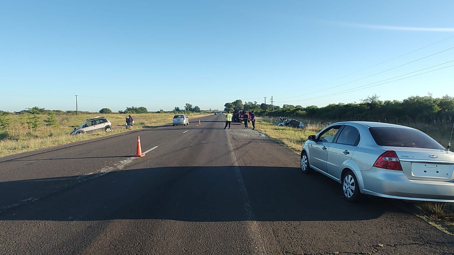 Ocho heridos y un muerto en terrible accidente en Ruta 14 a la altura de Gualeguaychú