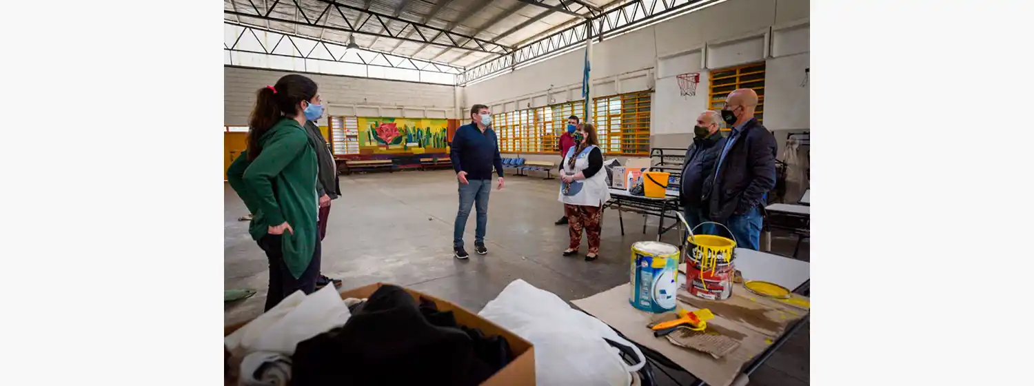 Montenegro supervisó trabajos de refacción en la Escuela Primaria 5 de San Patricio