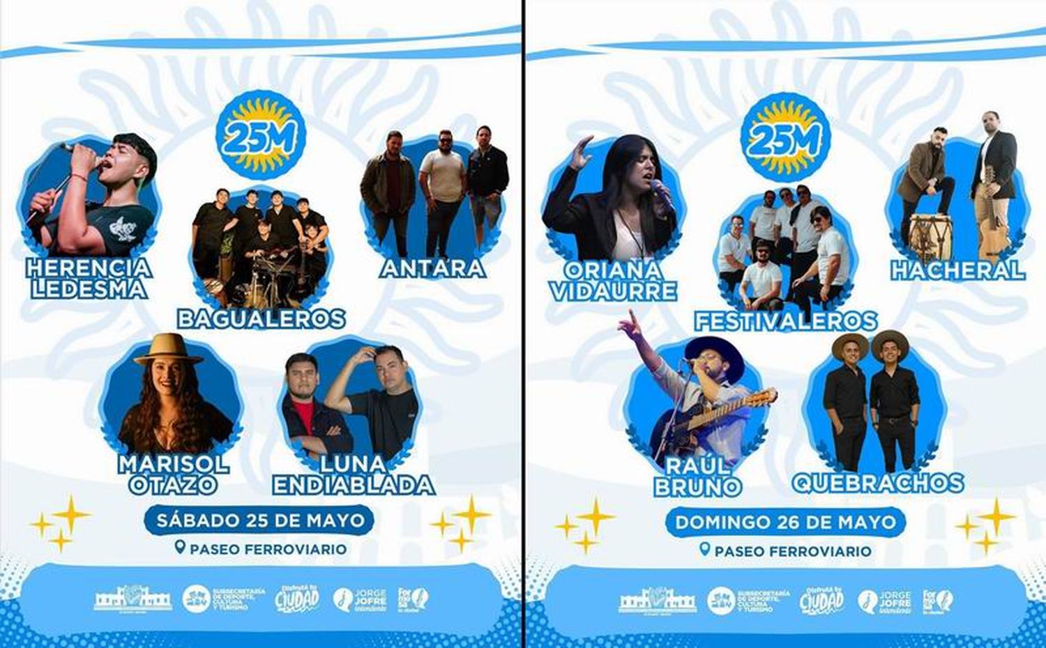 Fiesta Patria: 2 noches de música 
en vivo + variadas propuestas