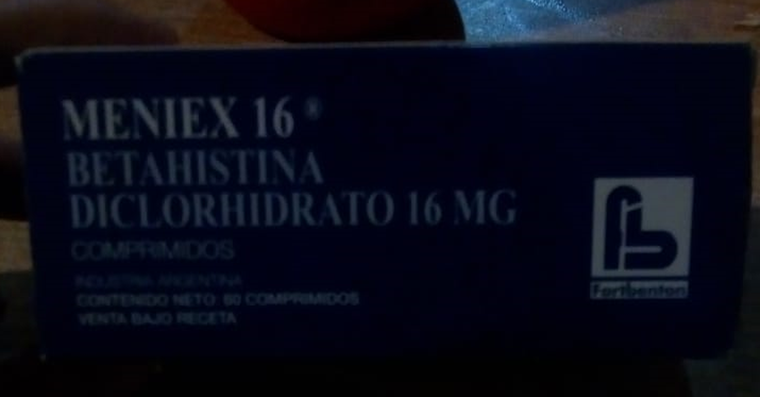 Ricardo necesita Betahistina Diclorhidrato de 16 mg