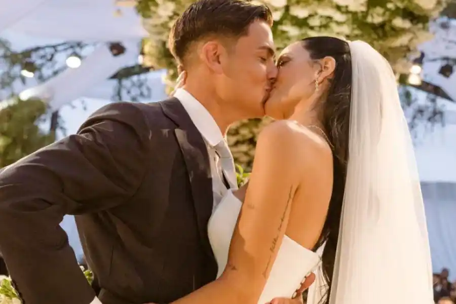 Se casaron Pablo Dybala y Oriana Sabatini: la primera foto de la boda
