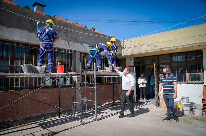 Avanzan las obras en la Escuela de Formación Profesional N° 4