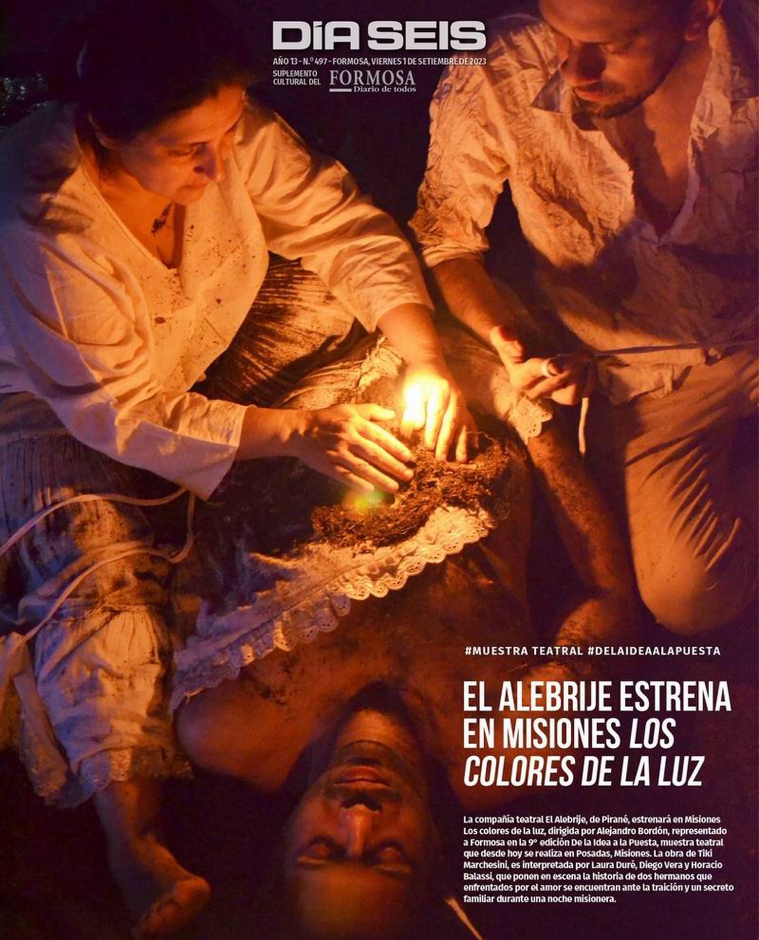 Los colores de la luz representa a Formosa 
en la muestra teatral De la Idea a la Puesta