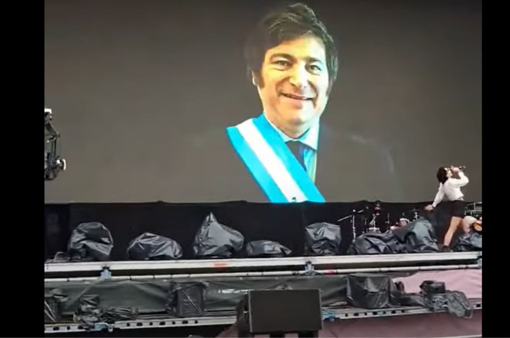 Polémicas imágenes de Milei en el Lollapalloza