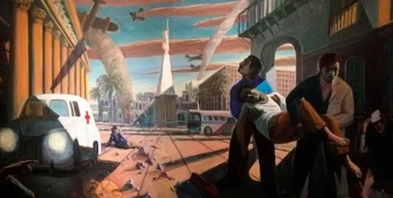 "Junio de 1955", mural del artista plástico Daniel Santoro. Una de las reconocidas representaciones de la masacre. Gentileza