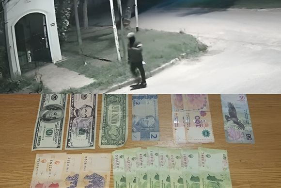 Recuperan dólares robados en una vivienda de Aníbal de Antón al 300
