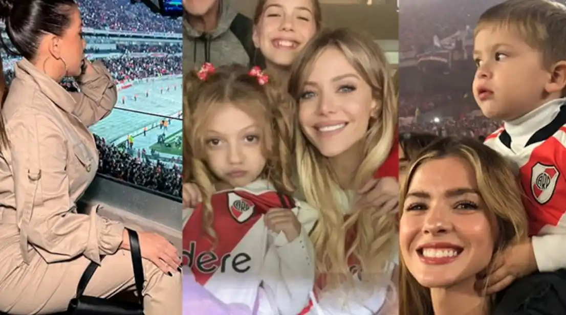 Evangelina Anderson, Wanda Nara y China Suárez coincidieron en el Monumental para festejar la victoria de River