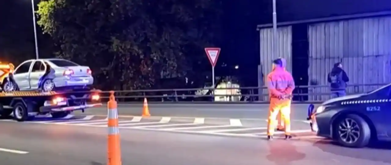 Persecución policial y choque