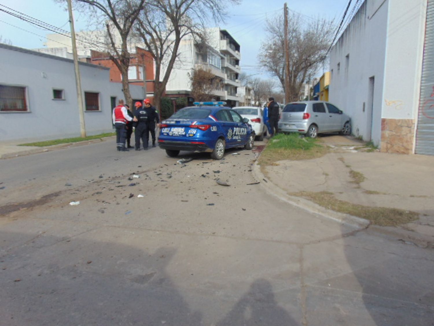 La esquina de Lavalle y López fue el escenario del grave siniestro vial.