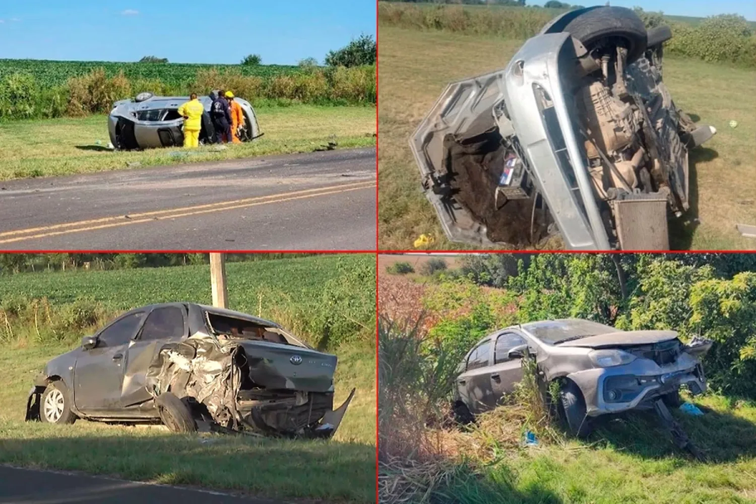 Fatal siniestro vial en Ruta 11: joven murió en un trágico choque entre dos autos