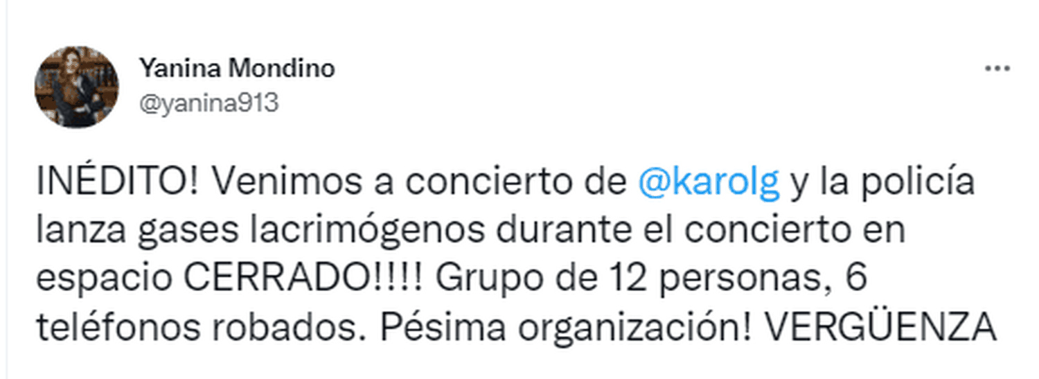 Usuarias de Twitter protestaron por lo sucedido en el concierto de Karol G en Guayaquil.