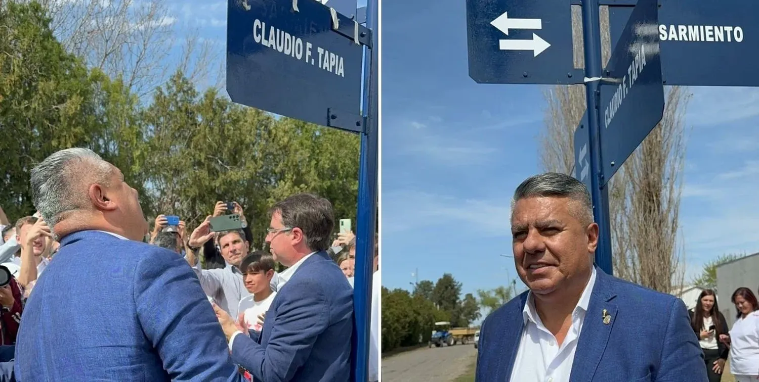 Chiqui Tapia tiene su calle en una localidad santafesina.