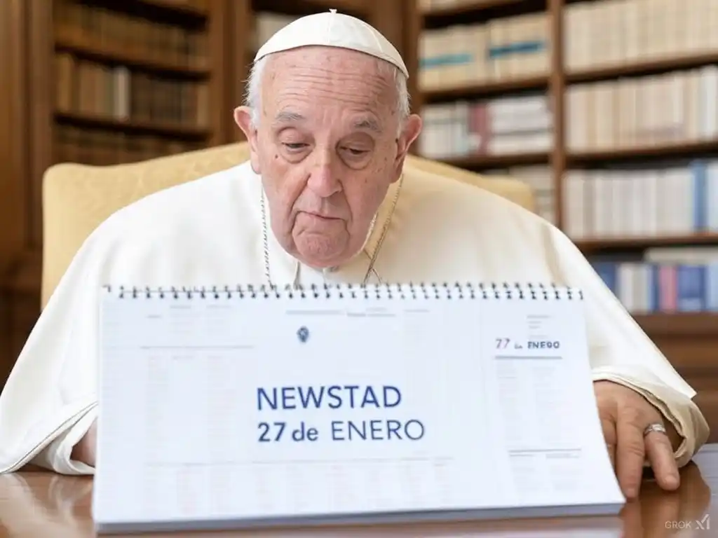 Santoral. Francisco, leyendo el Santoral del 27 de enero.