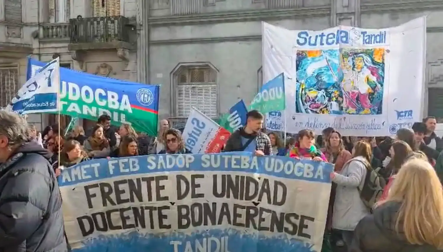 Convocatoria de docentes del Frente de Unidad Docente Bonaerense (FUDB).