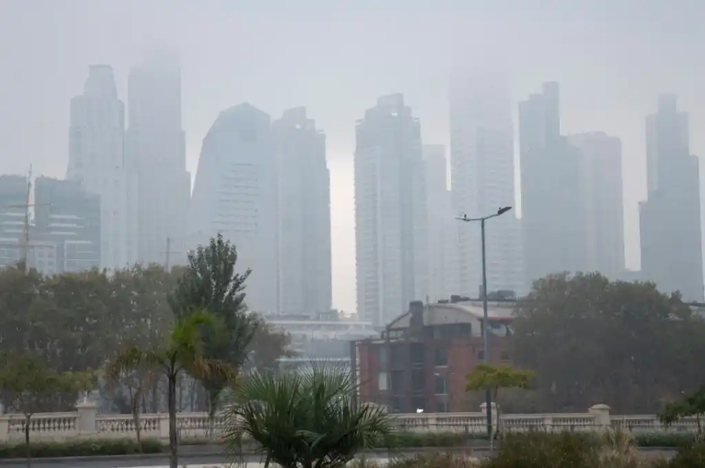 Un gran incendio forestal en Uruguay cubre de humo a Buenos Aires y otras provincias argentinas