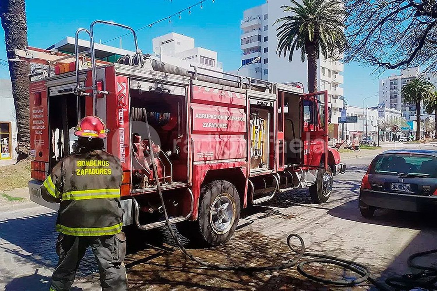 Gran susto en pleno centro requirió la presencia de Bomberos y de la GUR: ¿Qué pasó?