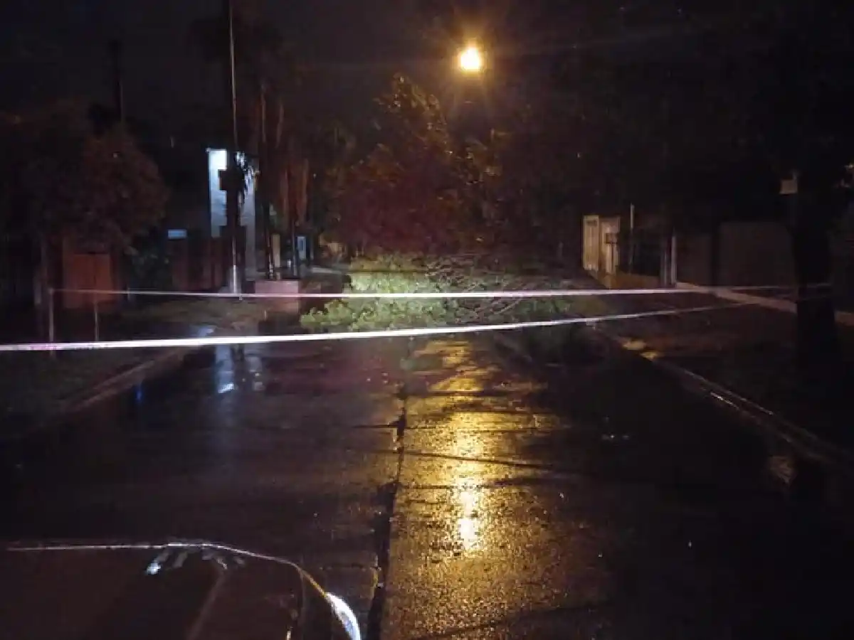 El viento causó destrozos en Morteros