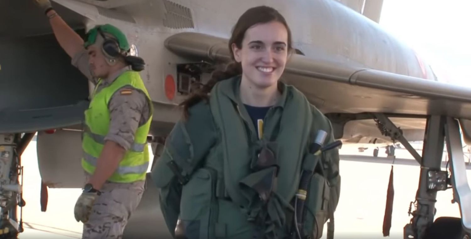 Tte. Elena Gutiérrez, primera mujer piloto de Eurofighter de España