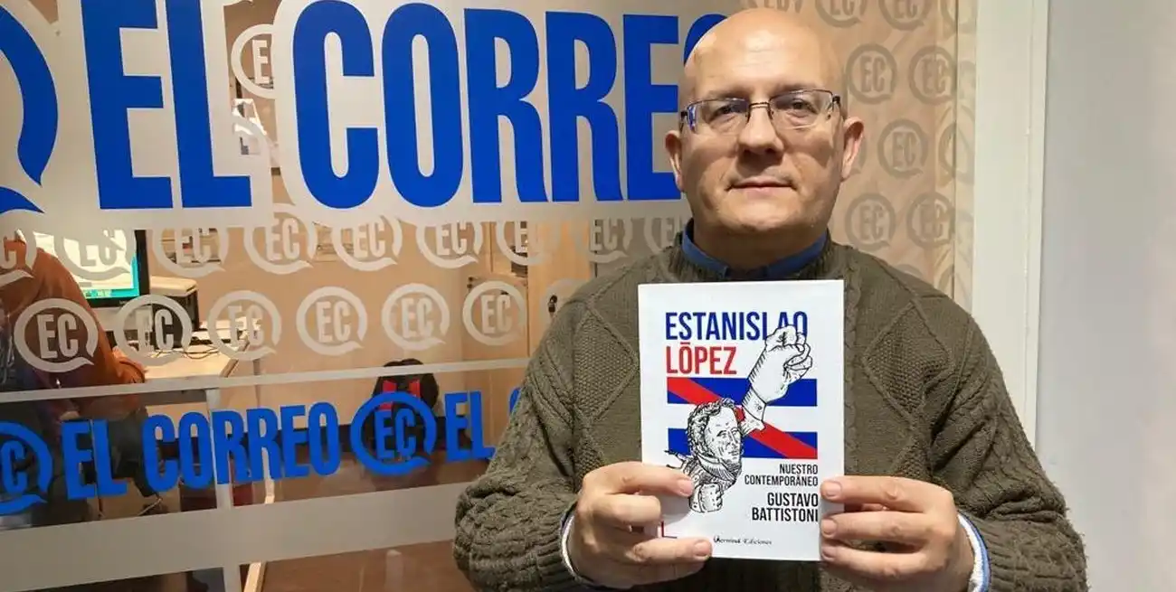 Gustavo Battistoni - Autor de "Estanislao López" - El libro favorito del gobernador Pullaro lo escribió un firmatense - 4