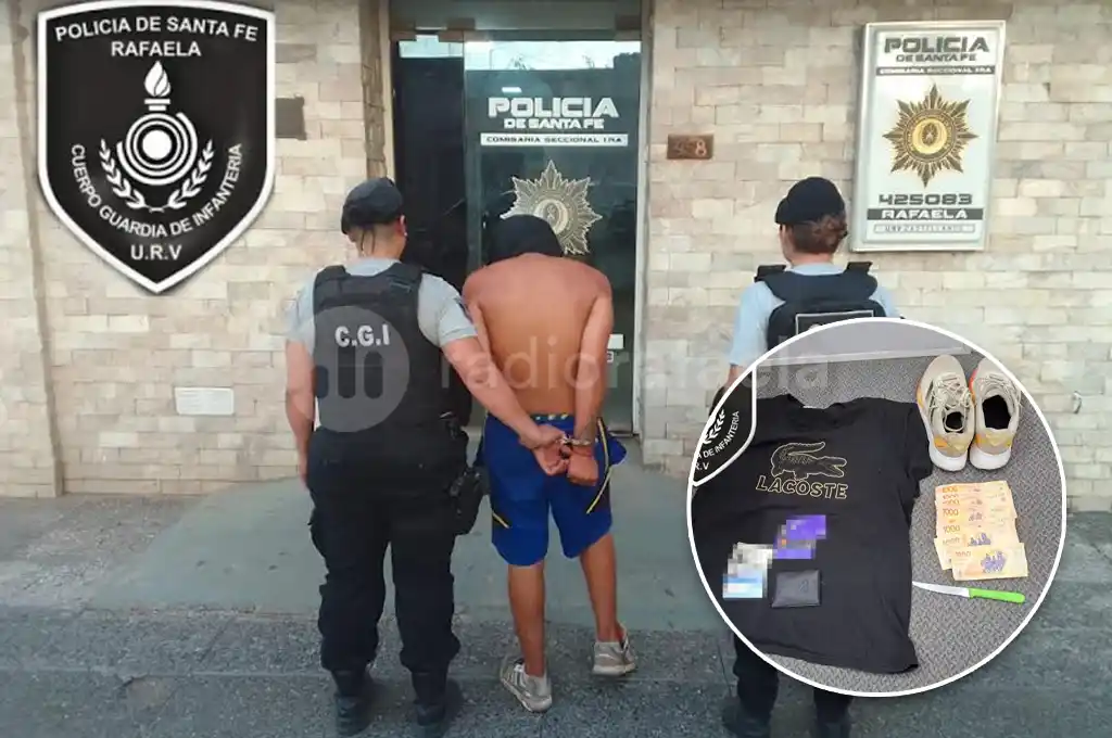 Robo en La Cañada: agarraron un joven con zapatillas, ropa, dinero y un cuchillo