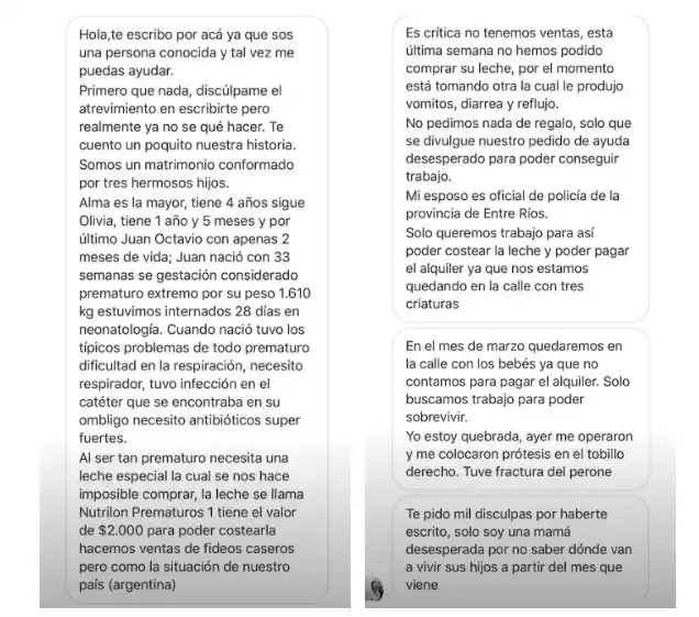 Conmovedora historia: Yanina Latorre pidió ayuda para una mamá entrerriana