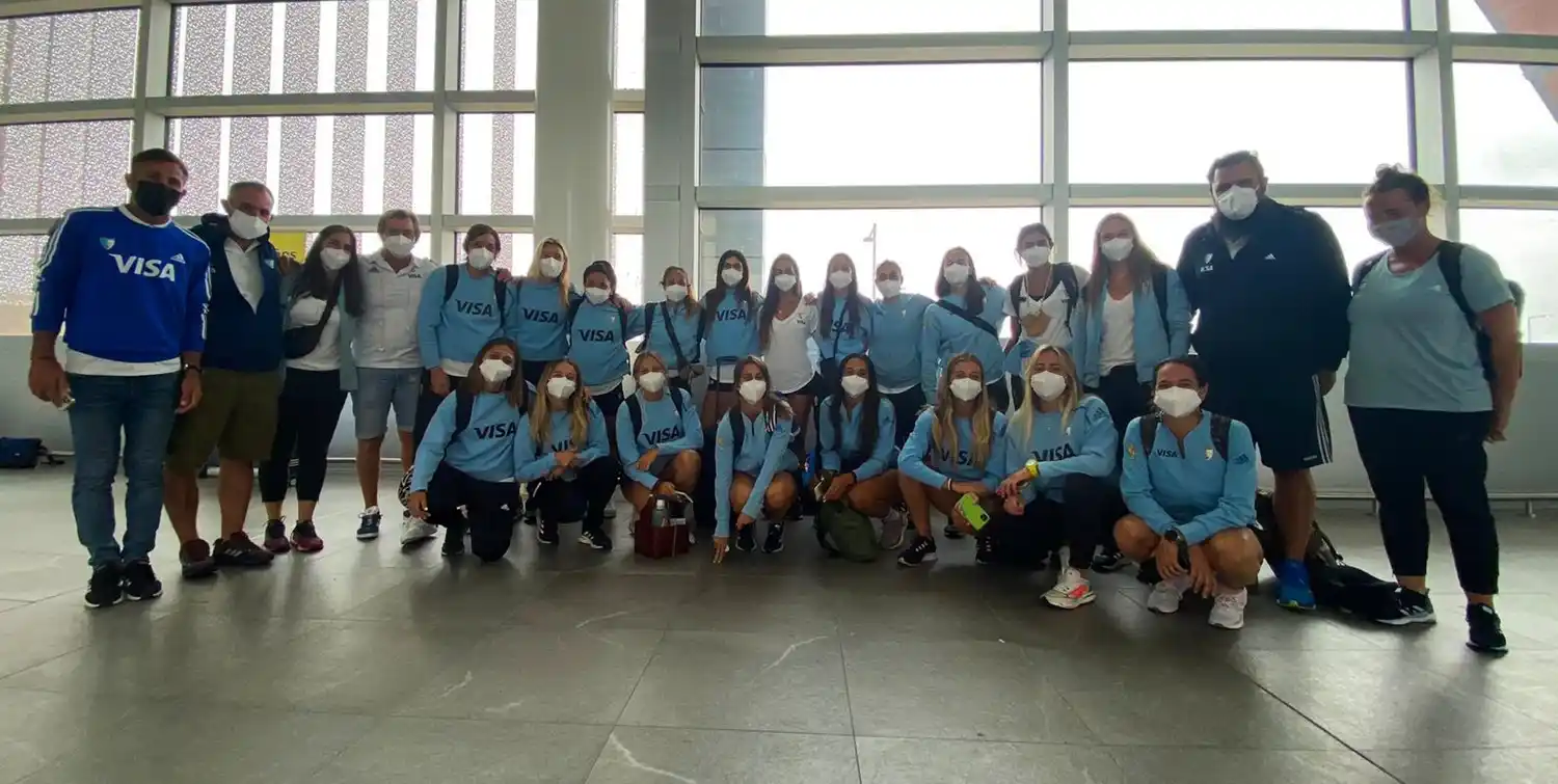 La delegación del seleccionado argentino.