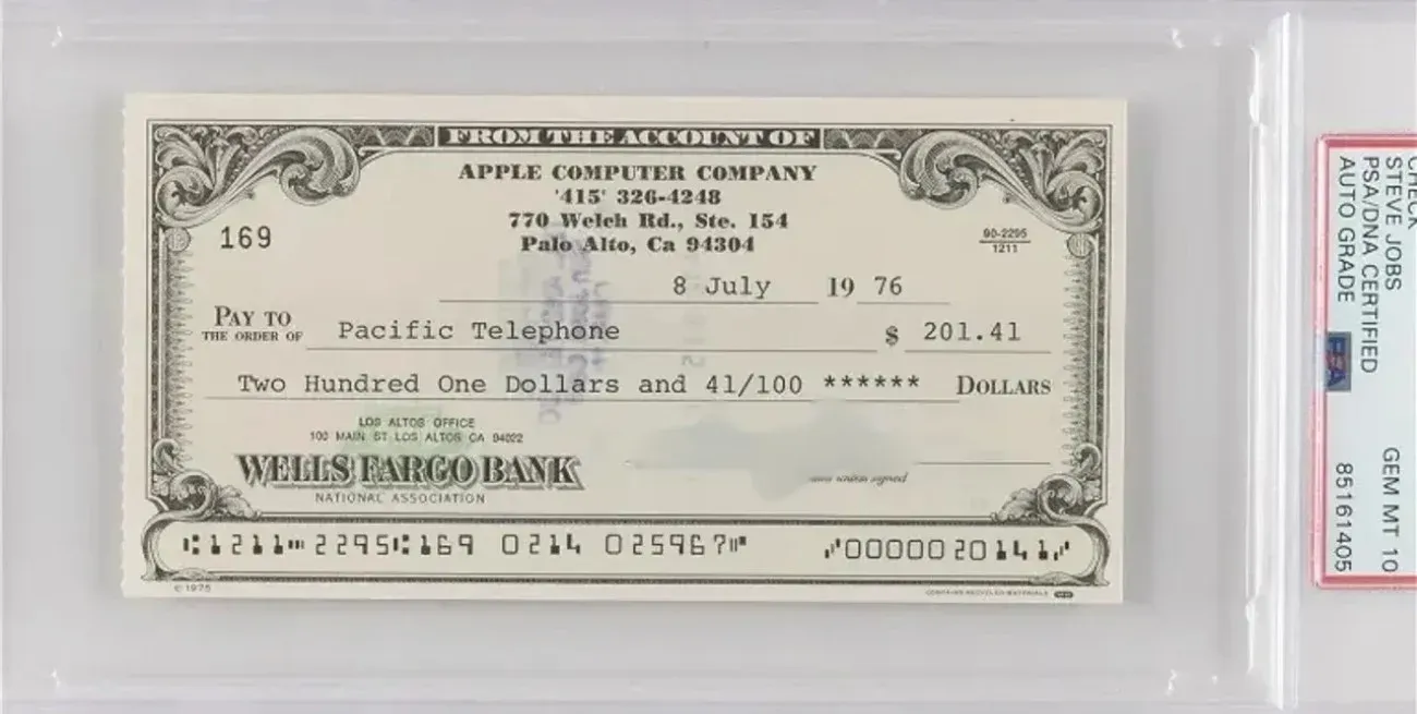 El cheque que rompería los récords.