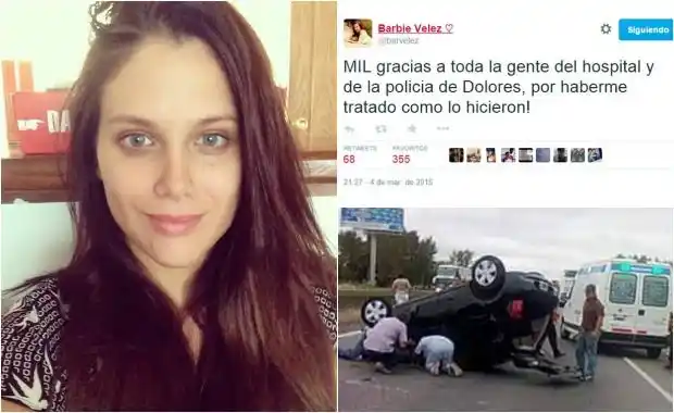 Los tweets de Barbie Vélez después del accidente