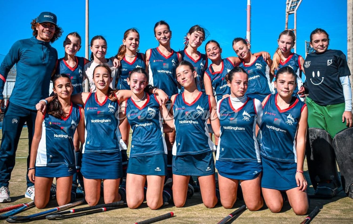 Equipo ganador. La Sub-14 y su plantel campeón
