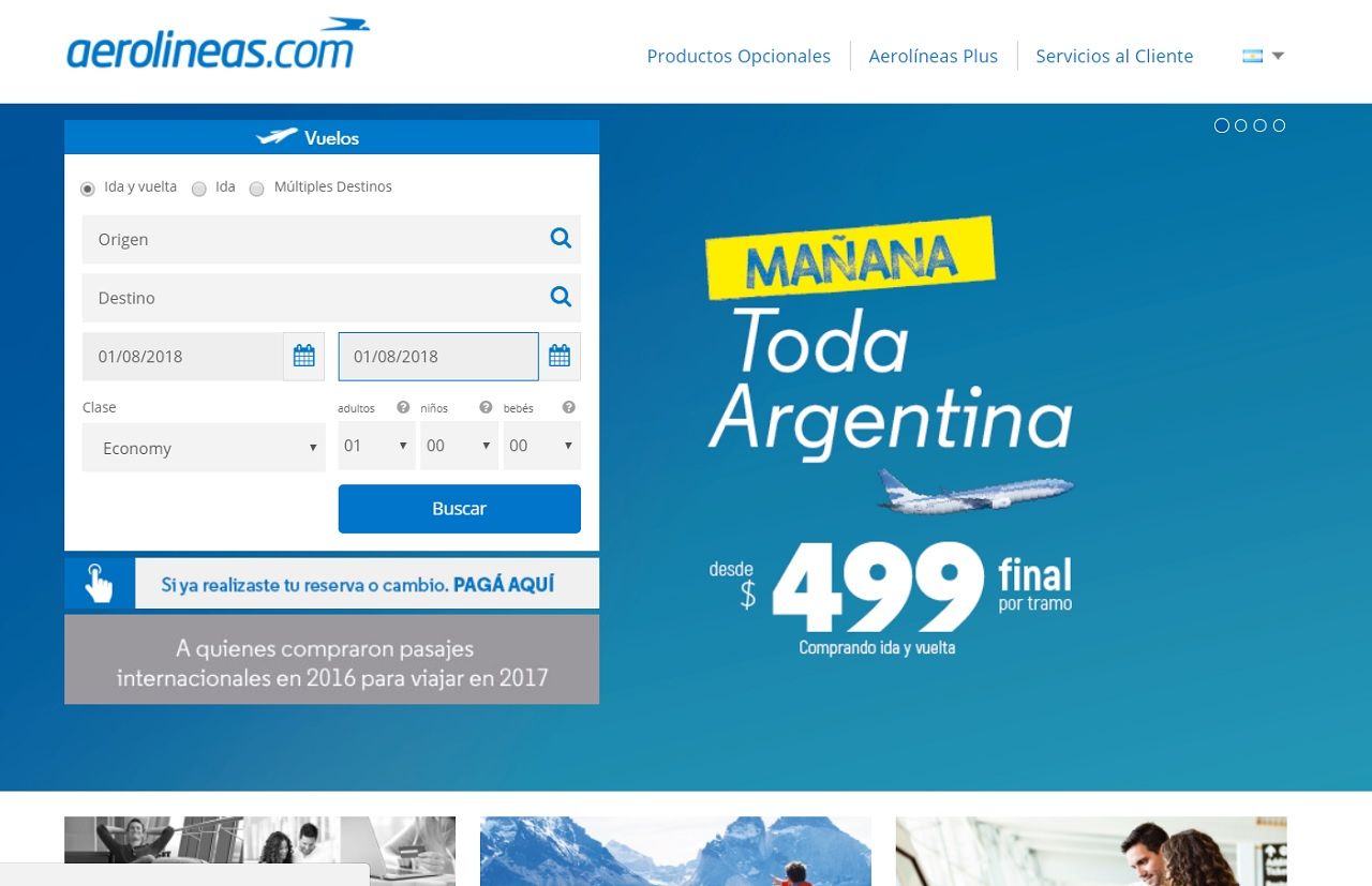 Adiós piso tarifario: Aerolíneas Argentinas ofrece pasajes desde $499