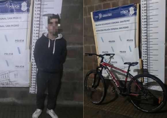 Joven de 20 años quedó detenido tras robar una bicicleta