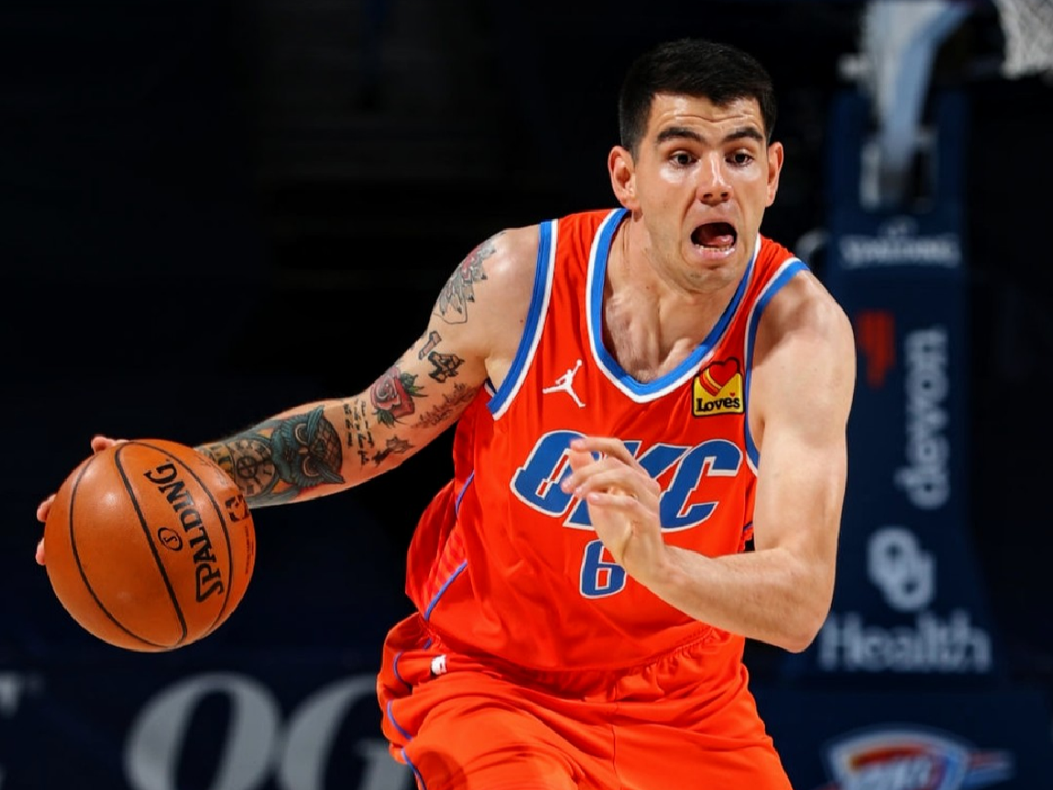 Otro argentino en la NBA: Deck hizo su debut en Oklahoma