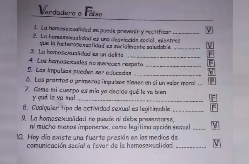 «La homosexualidad se puede prevenir y rectificar»: el polémico contenido que se repartió en un colegio de San Justo