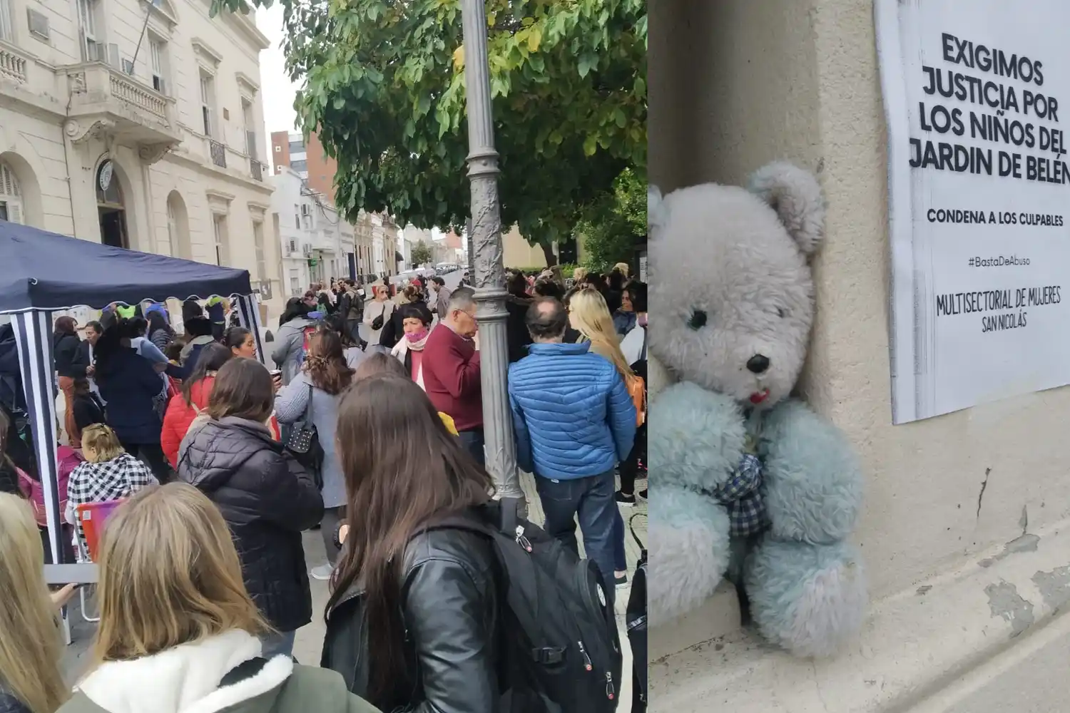 Juicio por abusos en el jardín Belén: hubo manifestación para pedir justicia por el caso