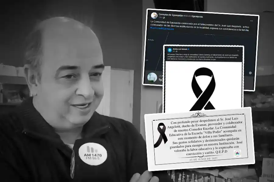 Múltiples instituciones de la ciudad enviaron su pésame por el fallecimiento de José Luis Angeletti